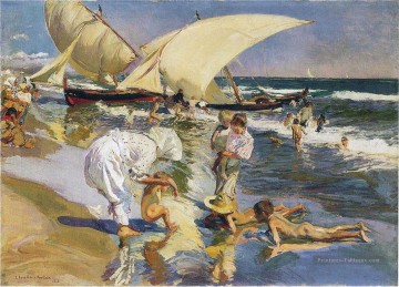  1908 - Valence plage dans la lumière du matin 1908